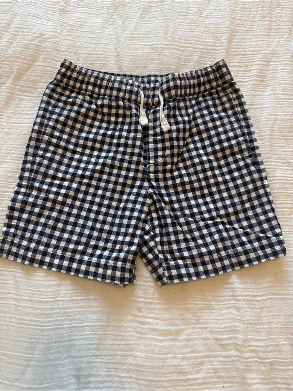 Janie & Jack Navy and White Gingham Shorts size 4
